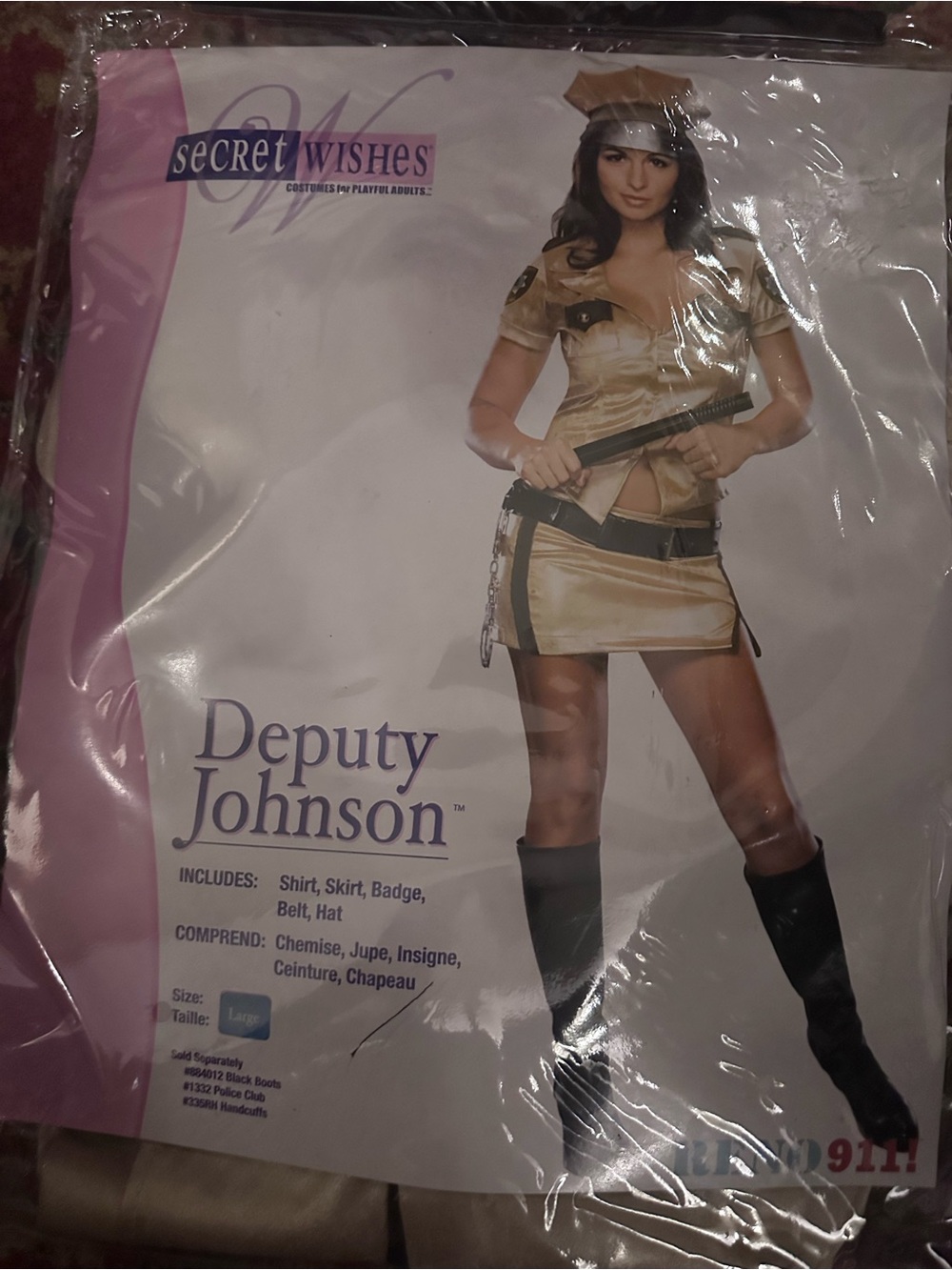 Rubie's Deputy Johnson Costume in Gold